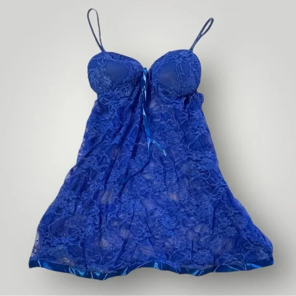 Lot/2 Hot Pink/Blue Lace Lingerie - Picture 8 of 16